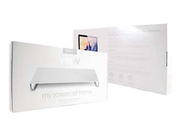 desire2 Universal Riser Stand - Stativ - for skjerm / notebook / skriver - eloksert aluminium - sølv - skrivebordsstativ