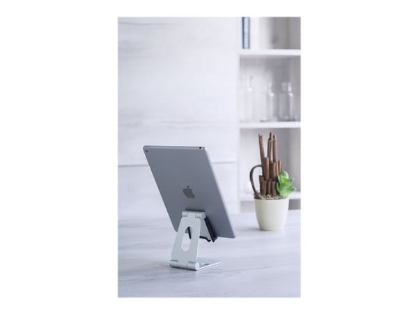 desire2 Rotatable Stand - Skrivebordsstativ for mobiltelefon, nettbrett - fra 4" til 10" - sølv