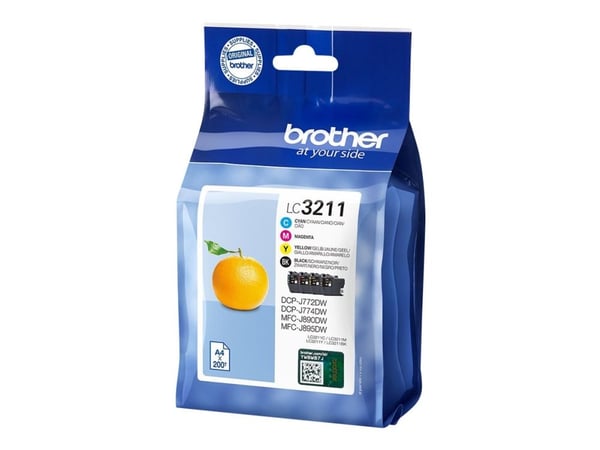 Brother LC3211 Value Pack - 4-pack - svart, gul, cyan, magenta - original - bläckpatron - för Brother DCP-J572DW, DCP-J772DW, DCP-J774DW, MFC-J890D...