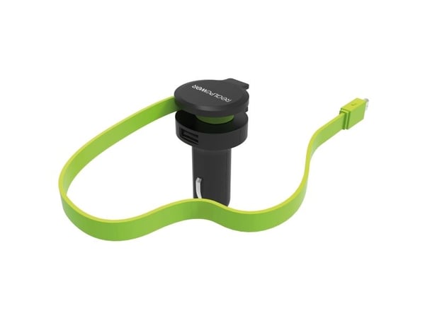 RealPower 257635, Automatisk, Cigartenner/lighter, 5 V, 4,8 A, 0,58 m, Sort, Grønn