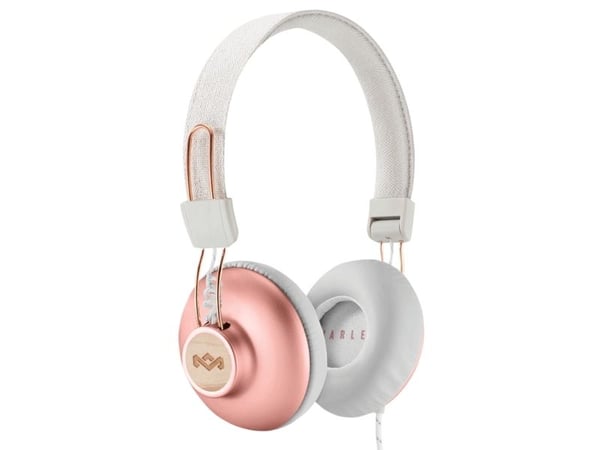 House of Marley Positive Vibration - 2.0 - hodetelefoner med mikrofon - on-ear - kablet - 3,5 mm jakk - kobber