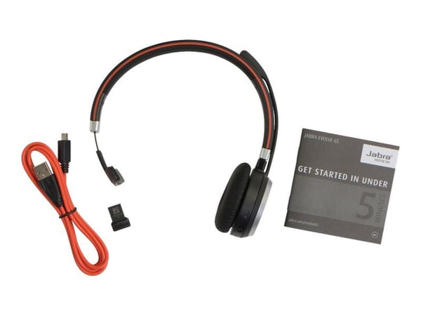 Jabra Evolve 30 II Mono - Hodesett - on-ear - erstatning - kablet - 3,5 mm jakk
