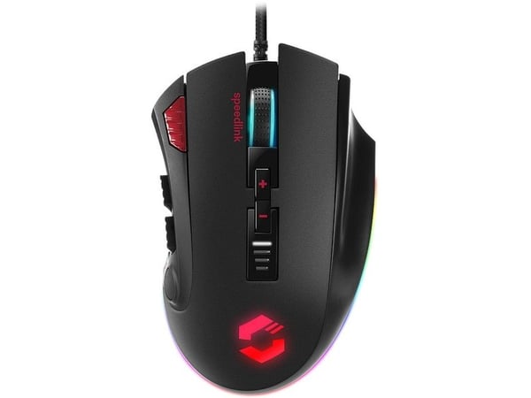 SPEEDLINK TARIOS RGB Gaming - Mus - optisk - 12 knapper - kablet - USB - svart