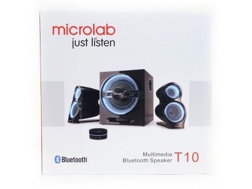 Microlab T10, 56 W, PC, Musta, MDF-levy, Muovi, 10,5 cm, 17,7 cm