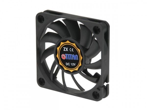 Titan TFD-6010L12Z, Vifte, 6 cm, 3600 RPM, 26 dB, 15,03 cfm, Sort
