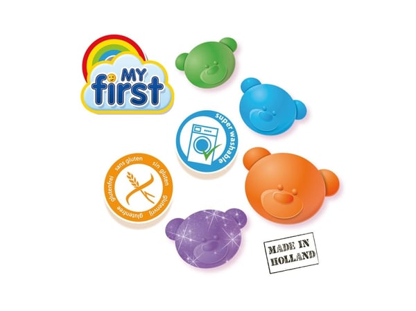 SES Creative My First 14431, Modelleringsleire, Akva, Grønn, Oransje, Fiolett, Barn, 4 stykker, Plastpotte, 4 farger