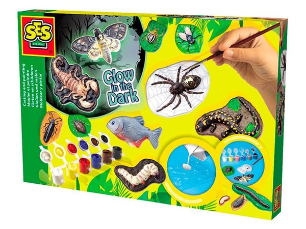 SES Creative Støb &amp; mal - Insekter, lyser i mørke (suomenkielinen käännös)