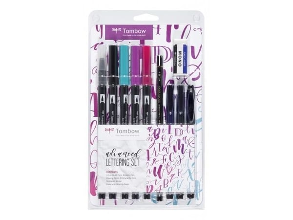 Tombow LS-ADV, Ohut/medium, Musta, Sininen, Punainen, Violetti, Pyöreä kärki ja sivellinkärki, Monivärinen, Pyöreä, Polypropeeni (PP)