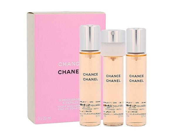Chanel Chance EDT refill 2 x 20 ml + EDT refill med spray 20 ml (dam)