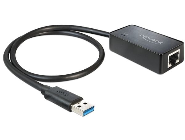 Delock Adapter USB 3.0 > Gigabit LAN 10/100/1000 Mb/s - Nettverksadapter - USB 3.0 - Gigabit Ethernet
