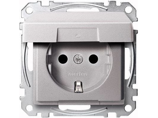 Merten MEG2310-0460, CEE 7/3, CEE 7/4, alumiini, kestomuovi, 250 V, 16 A