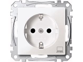 Merten MEG2350-0319, CEE 7/3, CEE 7/4, valkoinen, kestomuovi, 250 V, 16 A
