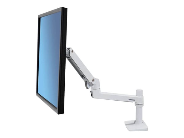 Ergotron LX - Monteringssett (leddarm, skrivebordsklemmemontering, stang, utvidelsesbøyle) - for LCD-skjerm - aluminium, stål - hvit - skjermstørre...