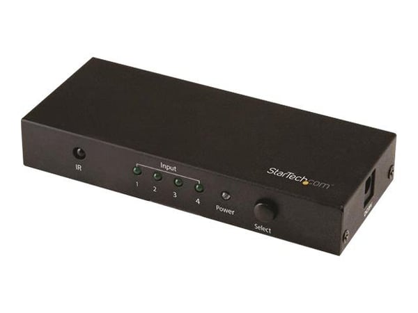 Startech HDMI 2.0 Switch - 4 Port - 4K 60Hz - HDMI Automatic Video Switch Box - Multi Port Hub w/ 1 In 4 Out Functionality (VS421HD20) - Video/audi...