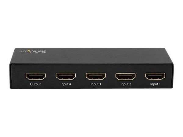 Startech HDMI 2.0 Switch - 4 Port - 4K 60Hz - HDMI Automatic Video Switch Box - Multi Port Hub w/ 1 In 4 Out Functionality (VS421HD20) - Video/audi...