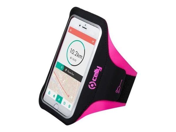 Celly Arm Band, Yhtye, Aktiivisuuden seuraaja, Musta, Vaaleanpunainen, Neopreeninen, 95 mm, 85 g Celly Arm Band, Yhtye, Aktiivisuuden seuraaja, Musta, Vaaleanpunainen, Neopreeninen, 95 mm, 85 g