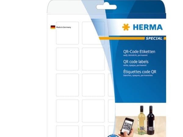 HERMA Special - Papir - matt - permanent selv-adhesiv - hvit - 40 x 40 mm 600 etikett(er) (25 ark x 24 opake arkivmappeetiketter