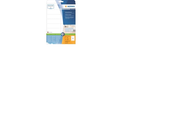 HERMA Premium - Papir - matt - permanent selv-adhesiv - hvit - 99.1 x 33.8 mm 400 etikett(er) (25 ark x 16) laminerte adresseetiketter