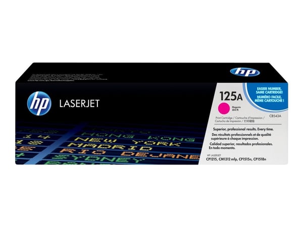 HP 125A - Magenta - original - LaserJet - tonerpatron (CB543A) - for Color LaserJet CM1312 MFP, CP1215, CP1217, CP1515n, CP1518ni