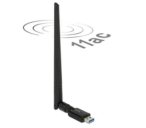 Delock USB 3.0 Dual Band WLAN ac/a/b/g/n Stick - Nettverksadapter - USB 3.0 - Wi-Fi 5 - svart