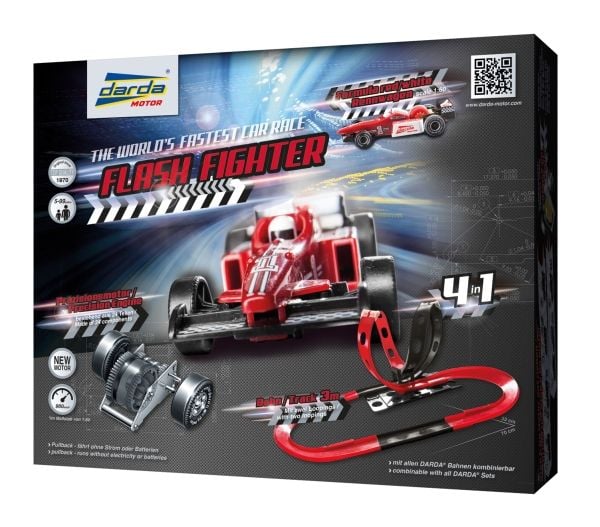 Darda Flash Fighter, Vehicle & track set, 5 år, Sort, Rød