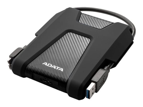 ADATA HD680 - Hårddisk - krypterat - 1 TB - extern (portabel) - USB 3.1 - 256 bitars AES - svart
