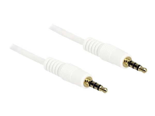 DeLOCK 83440, 3.5mm, Uros, 3.5mm, Uros, 1 m, Valkoinen