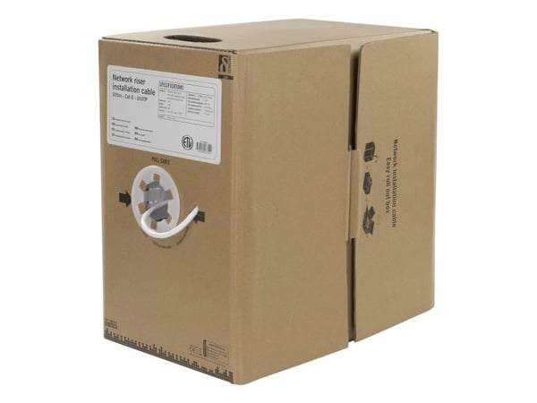 DELTACO - Samlet kabel - 305 m - UTP - CAT 6 - hvit