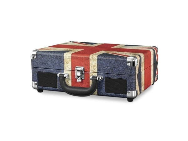 Victrola VSC-550BT-UK, Beltedrevet platespiller, Blå, Rød, Hvit, 3 W, 4 O, 6 W, 100 - 240 V