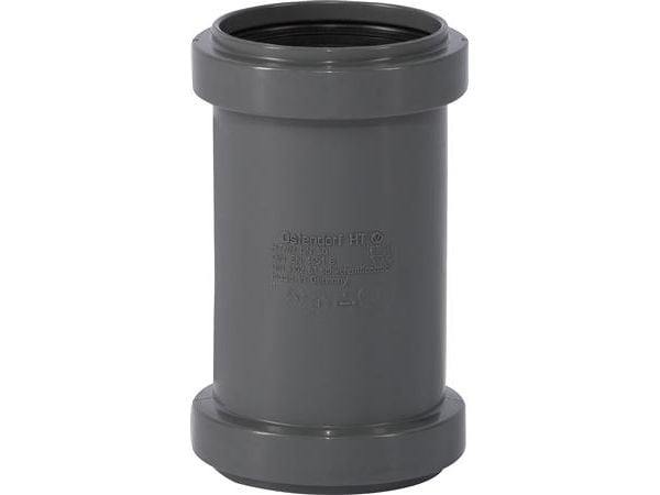 50 mm Dobbeltmuffe pp grå 50 mm Dobbeltmuffe pp grå