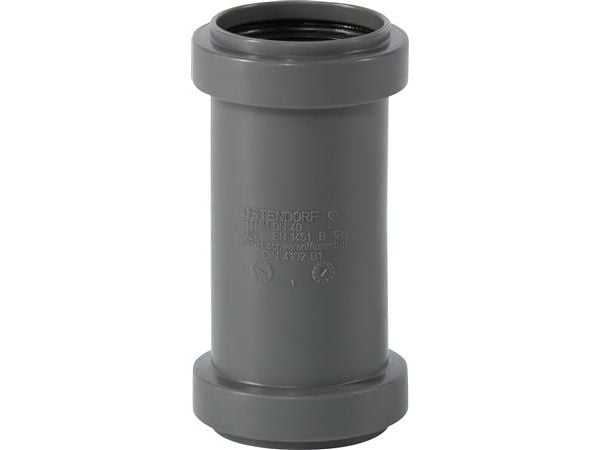 40 mm dobbelt muffe grå dobbelt muffe grå