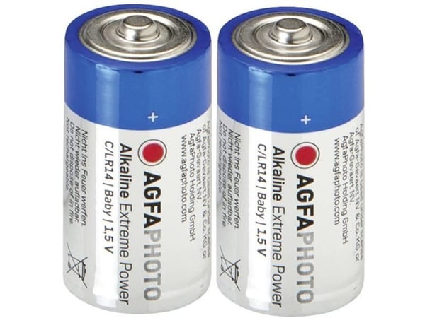 AgfaPhoto LR14 C-batteri R14 Alkali-mangan 1,5 V 2 stk.