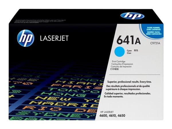 HP 641A, alkuperäinen syaani LaserJet-värikasetti, 8000 sivua, Syaani, 1 kpl