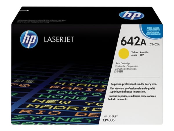 HP 642A Yellow Original LaserJet Toner Cartridge, 7500 sivua, Keltainen, 1 kpl