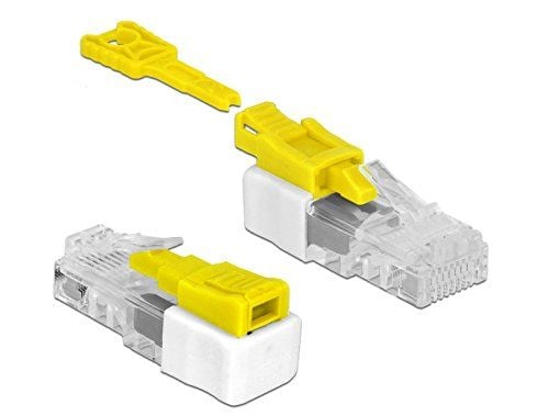 Delock RJ45 Port Blocker - LAN-portblokker - hvit/gul (en pakke 5)