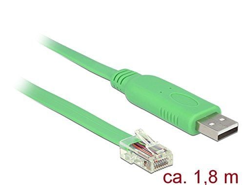Delock - USB / seriell-kabel - USB (hann) til RJ-45 (hann) - 1.8 m - grønn