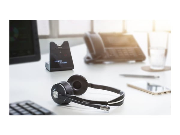 Jabra Engage 75 Stereo - Headset - på øret - DECT / Bluetooth - trådløs - NFC