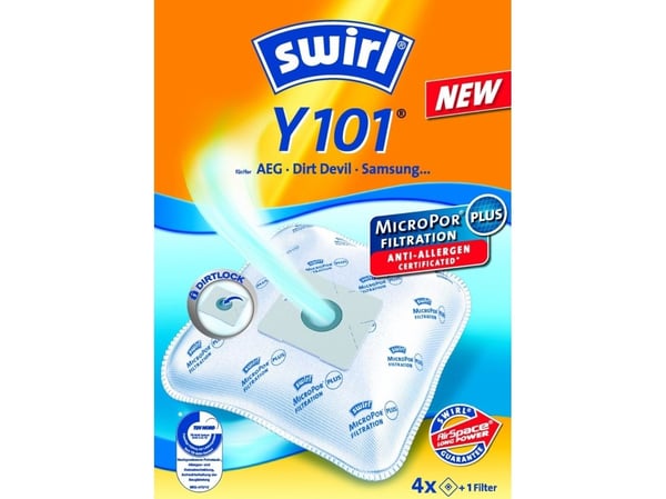 Swirl Y 101, Hvid, AEG AEG... Serie Ergo Essence/Ergo Essence, Kasse, AEG, Dirt Devil, Samsung