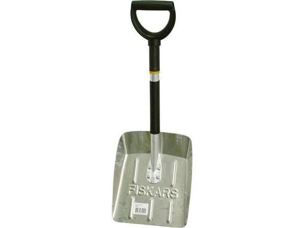 Fiskars 1000740, Snøskuffe, Aluminium, Plast, Sort, Grå, Oransje, firkant, D-formet, 750 g