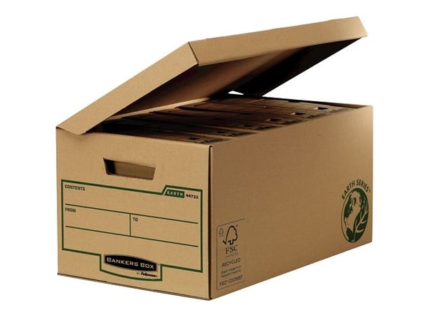 Bankers Box Earth Series - Lagerboks - for A4, Foolscap - brun (en pakke 10)