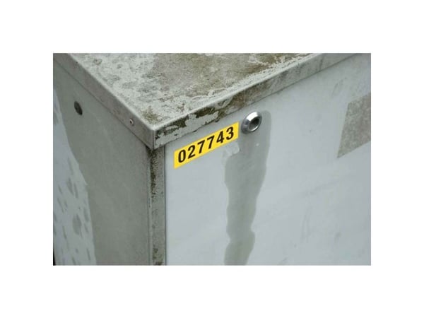 Brady M21-375-595-YL, Gult, Selvklebende skriveretikett, Vinyl, Trermisk overføring, Akryl, Permanent