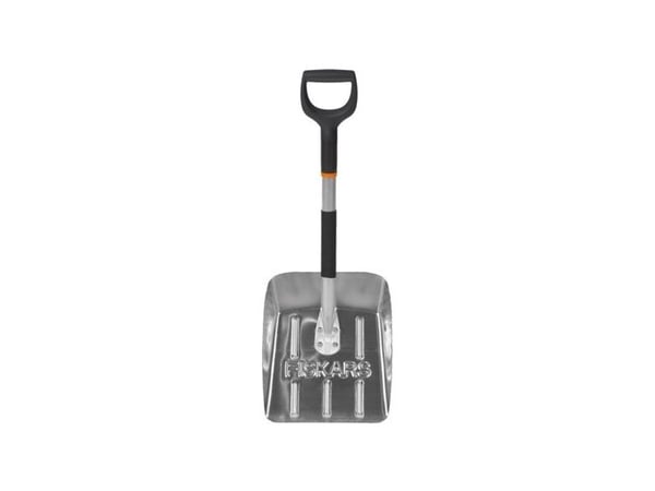 Fiskars 1000740, Snøskuffe, Aluminium, Plast, Sort, Grå, Oransje, firkant, D-formet, 750 g