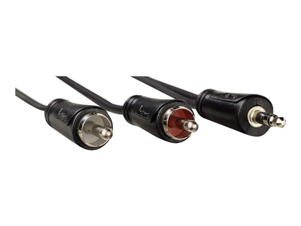 Hama - Lydkabel - RCA x 2 hann til mini-phone stereo 3.5 mm hann - 75 cm - svart