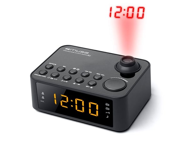 Muse M-178P, Klokke, Digitalt, FM, MW, Automatisk skann, Automatisk lagring, LED, 2,29 cm (0.9")