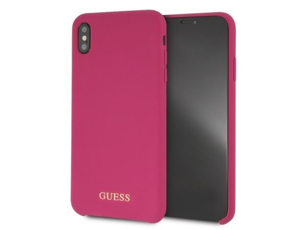 Guess GUHCI65LSGLPI iPhone Xs Max pink hard case Silicone