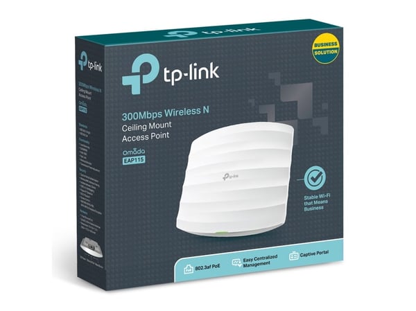 TP-Link Omada EAP115 - Trådløs forbindelse - GigE - Wi-Fi - 2,4 GHz