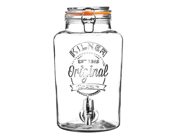 Drikkedispenser Kilner 8 ltr. glas m/tappehane