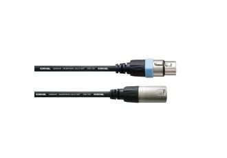 Cordial CCM 1,5 FM XLR tilkoblingskabel [1x XLR-tilkobling - 1x XLR-plugg] 1,50 m sort