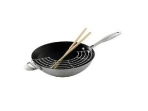 Wok Scanpan CTX Ø32 cm med Rist/Pinde Keramisk titanium Stålgreb