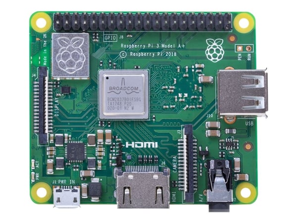 Raspberry Pi 3 Model A+ - Enkeltbrettsdatamaskin - Broadcom BCM2837B0 / 1.4 GHz - RAM 512 MB - 802.11a/b/g/n/ac, Bluetooth 4.2